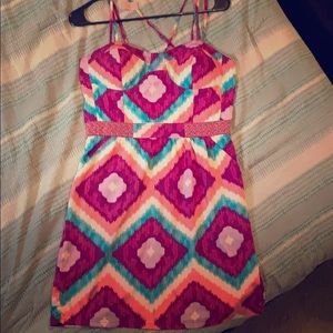 Multi color dress with pockets